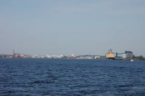 Luleå sky line. Hade det inte varit för isbrytarna kunde man ta det för Grekland.